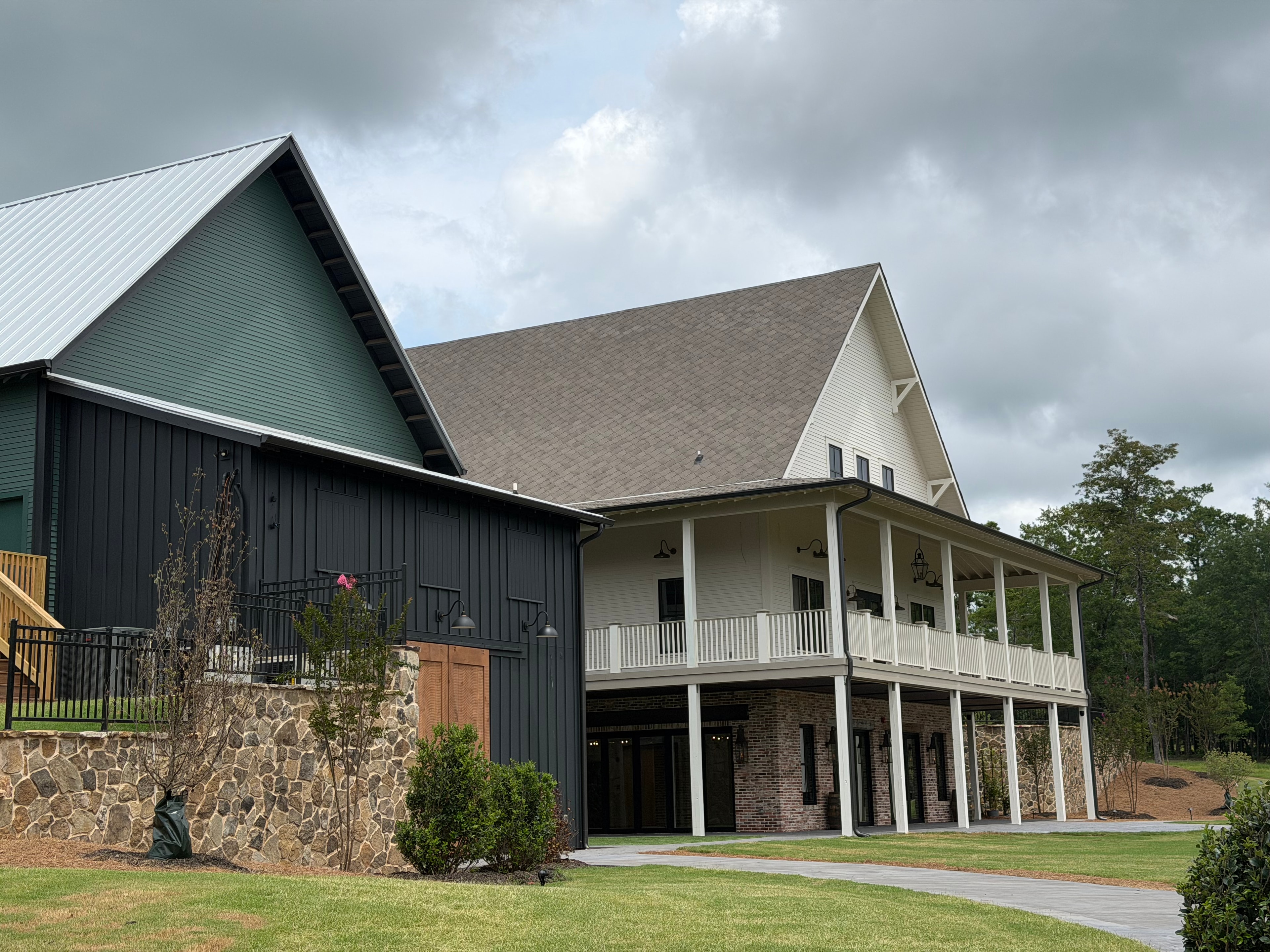 Wide exterior view of the venue buildings